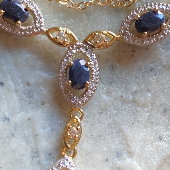 🆕18K Gold Over Sterling Silver 2.17ct Multi-Gem /Diamond Accent Necklace - Picture 8 of 12